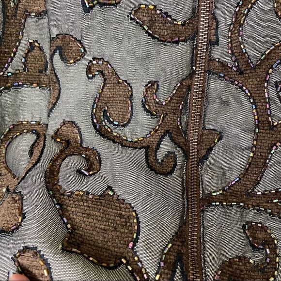 Vintage ENTICE Exclusive 3-D Zippered Embellished Jacket Size Medium - Picture 5 of 8